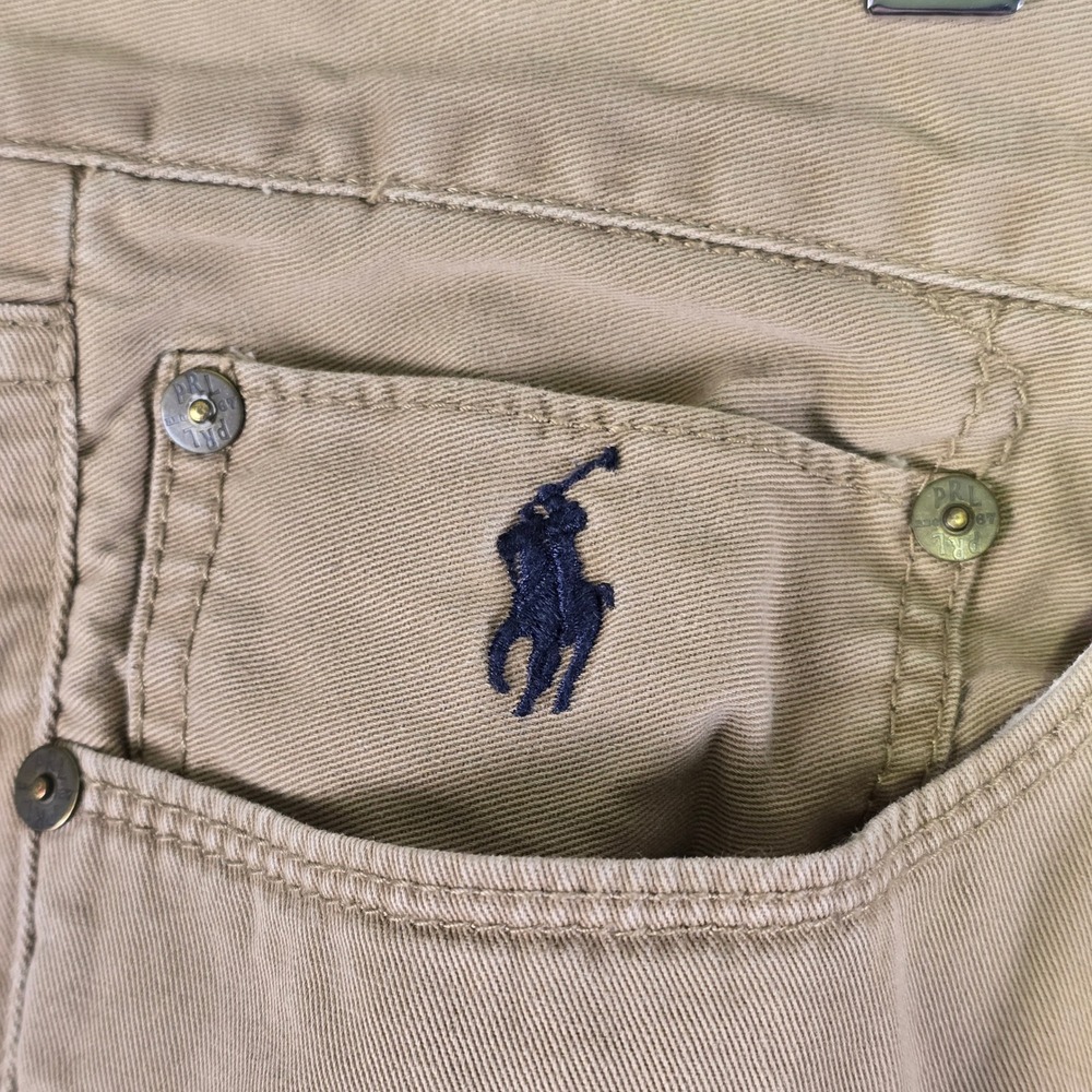 Polo Ralph Lauren 650 Straight Leg Pants Mens 36x34 Sand 5-Pocket Twill Classic - Picture 8 of 16